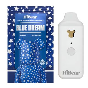 buy HiBear Blue Dream vape, Blue Dream 2.5g disposable vape, HiBear Liquid Diamonds vape, Blue Dream hybrid vape pen, full-spectrum Blue Dream vape, rechargeable Blue Dream vape