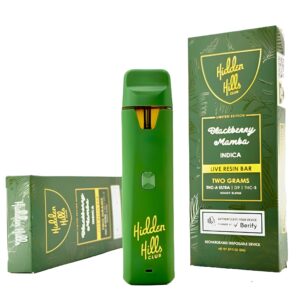 buy Blackberry Mamba vape, Blackberry Mamba 2 g vape pen, The Hidden Hills Blackberry Mamba, hybrid Blackberry Mamba vape, draw-activated 2 g disposable vape, Blackberry Mamba cartridge