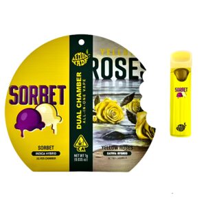 buy Sorbet x Yellow Roses vape, Cookies Dual Chamber Sorbet Yellow Roses disposable, Sorbet vape pen, Yellow Roses vape cartridge, dual chamber hybrid vape, Cookies Sorbet Yellow Roses