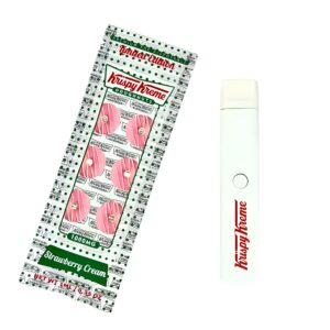 buy Krispy Kreme Strawberry Cream vape, Strawberry Cream disposable vape pen, Krispy Kreme vape cartridge, creamy strawberry vape, dessert hybrid vape, draw-activated Strawberry Cream vape
